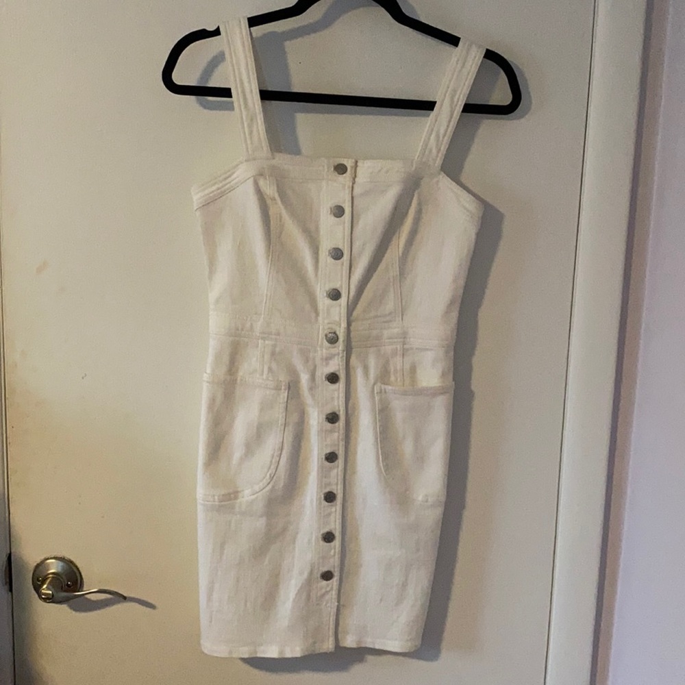 Express white jean dress